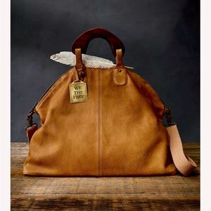 Free People Leather “We the Free Willow Vintage Tote” Extra Large Bag